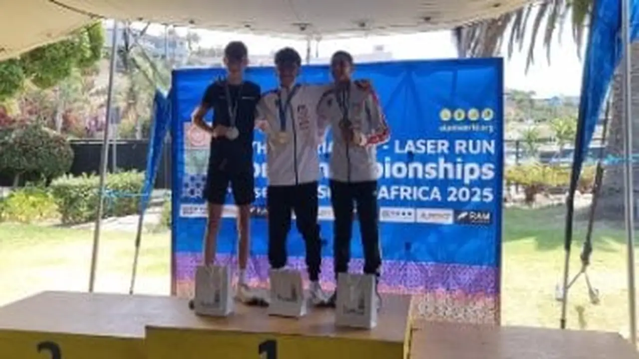 عمر زيدان يحرز الميدالية الذهبية في بطولة العالم لليزر رن بجنوب أفريقيا